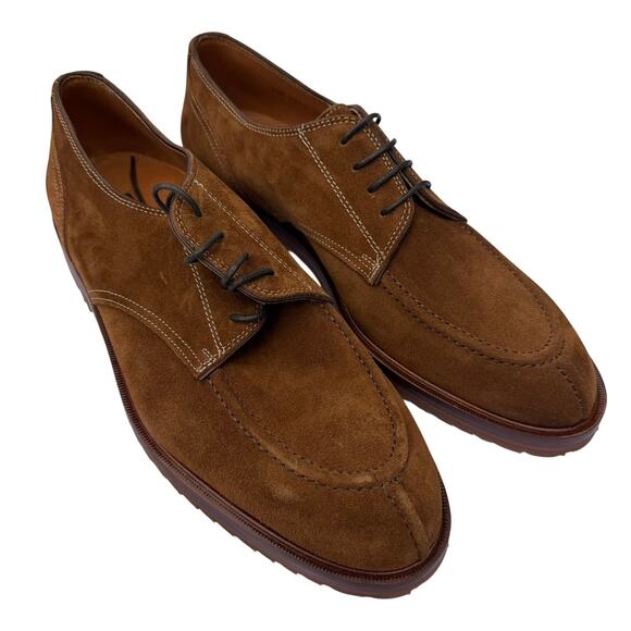 Zelli Brown Suede Leather Norwegian Split-Toe Oxford/Derby shoes 10.5 main image 5